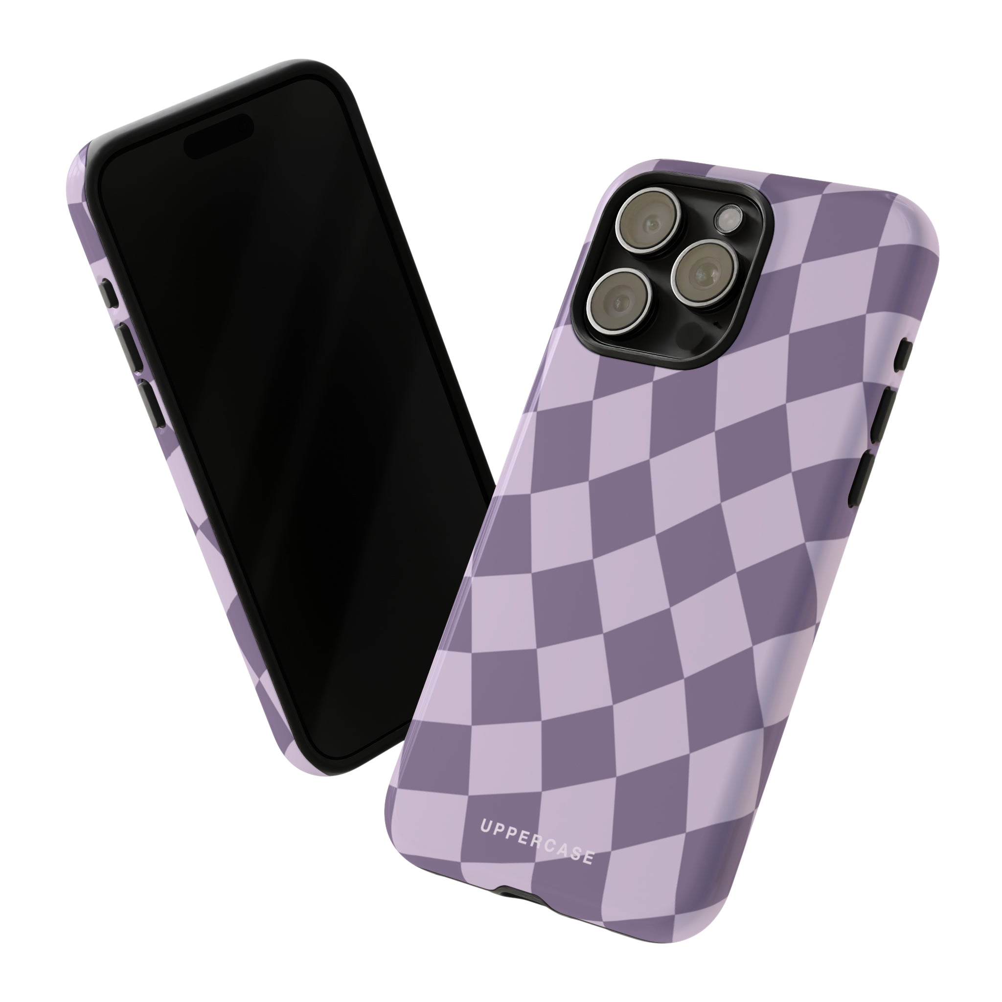 Wavy Check - Lavender and Mauve Purple - Strong Case