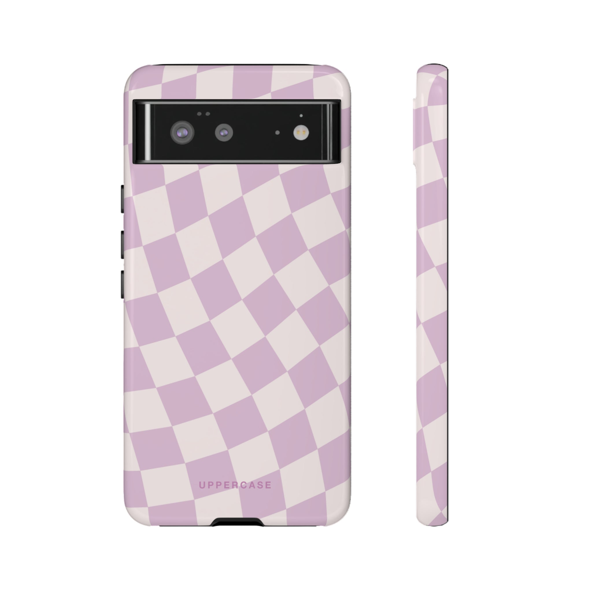 Wavy Check - Powder Pink & Heather Purple - Strong Case