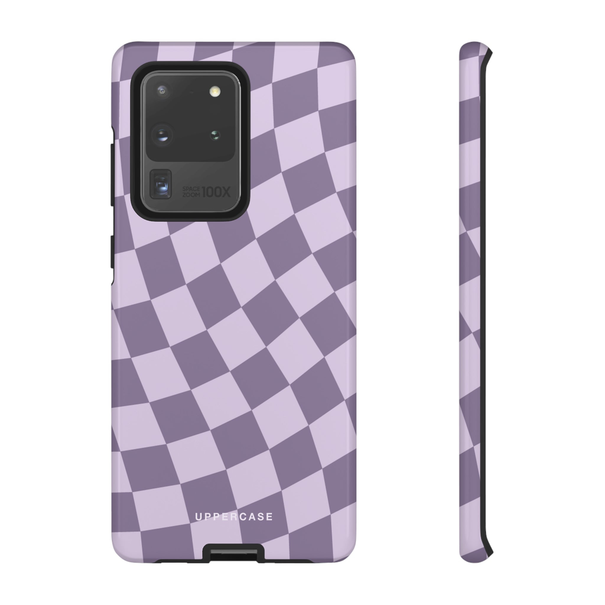 Wavy Check - Lavender and Mauve Purple - Strong Case