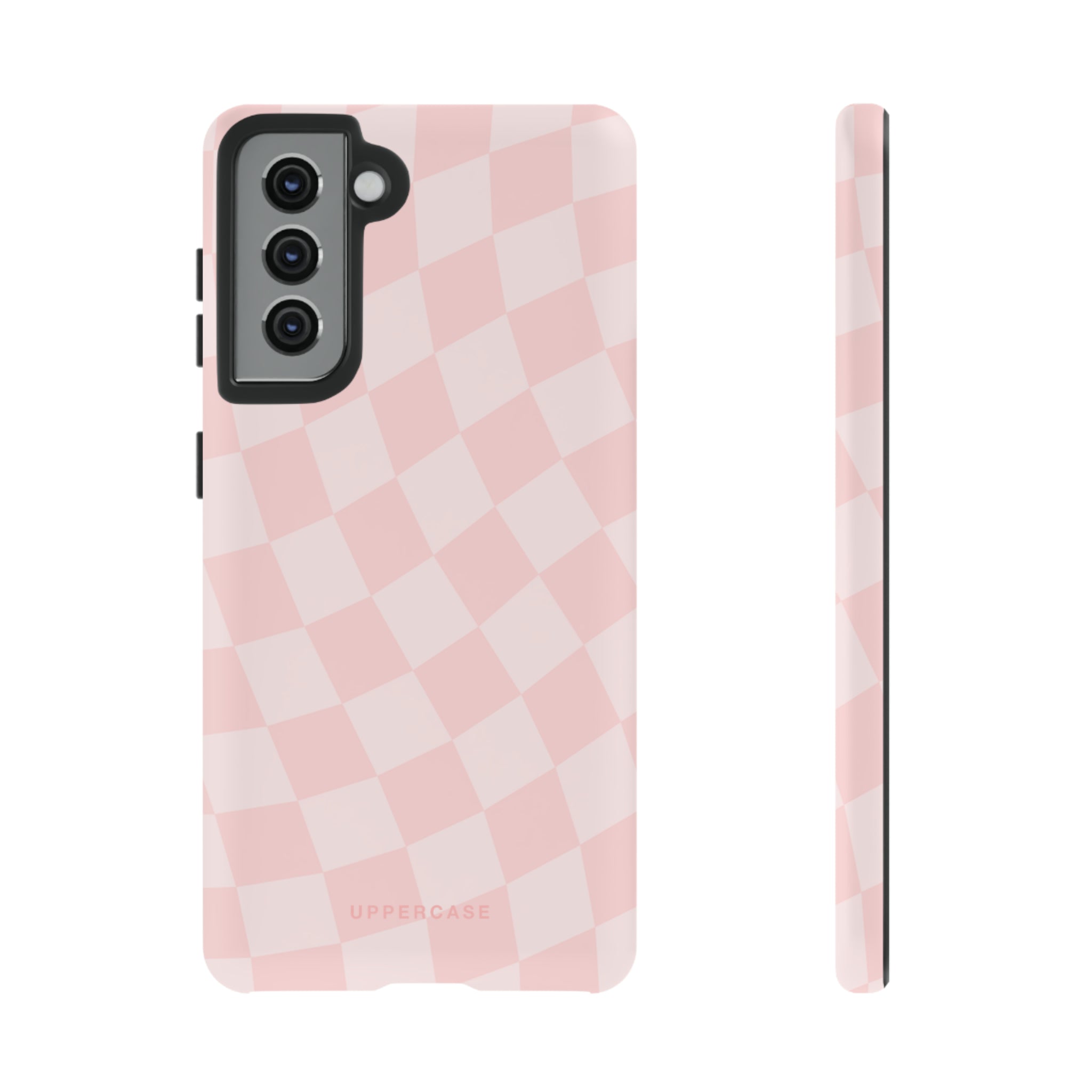 Wavy Check - Baby Pink - Strong Case