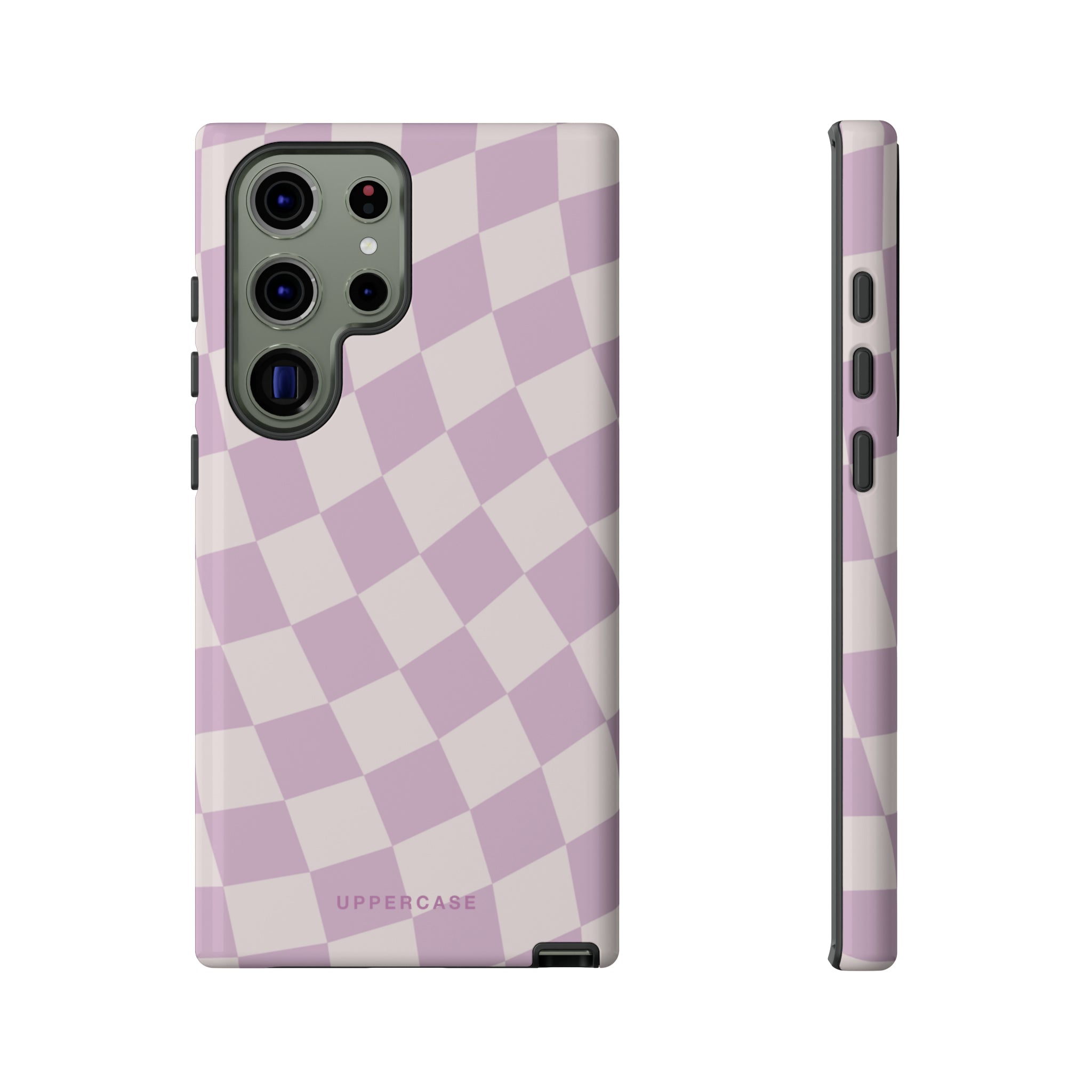 Wavy Check - Powder Pink & Heather Purple - Strong Case