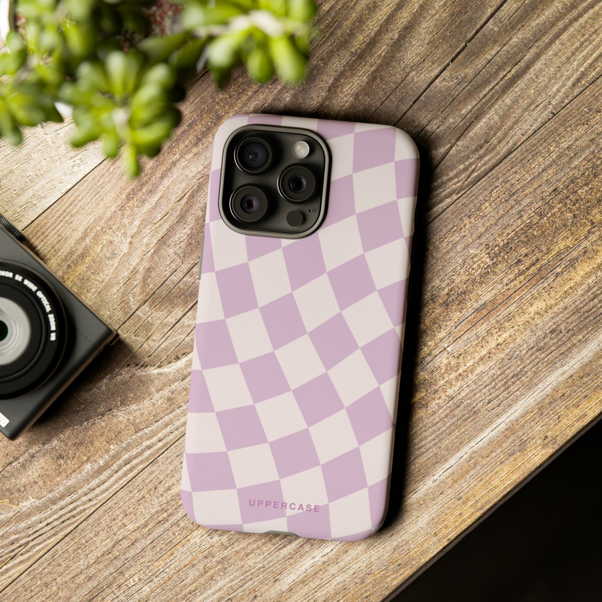 Wavy Check - Powder Pink & Heather Purple - Strong Case