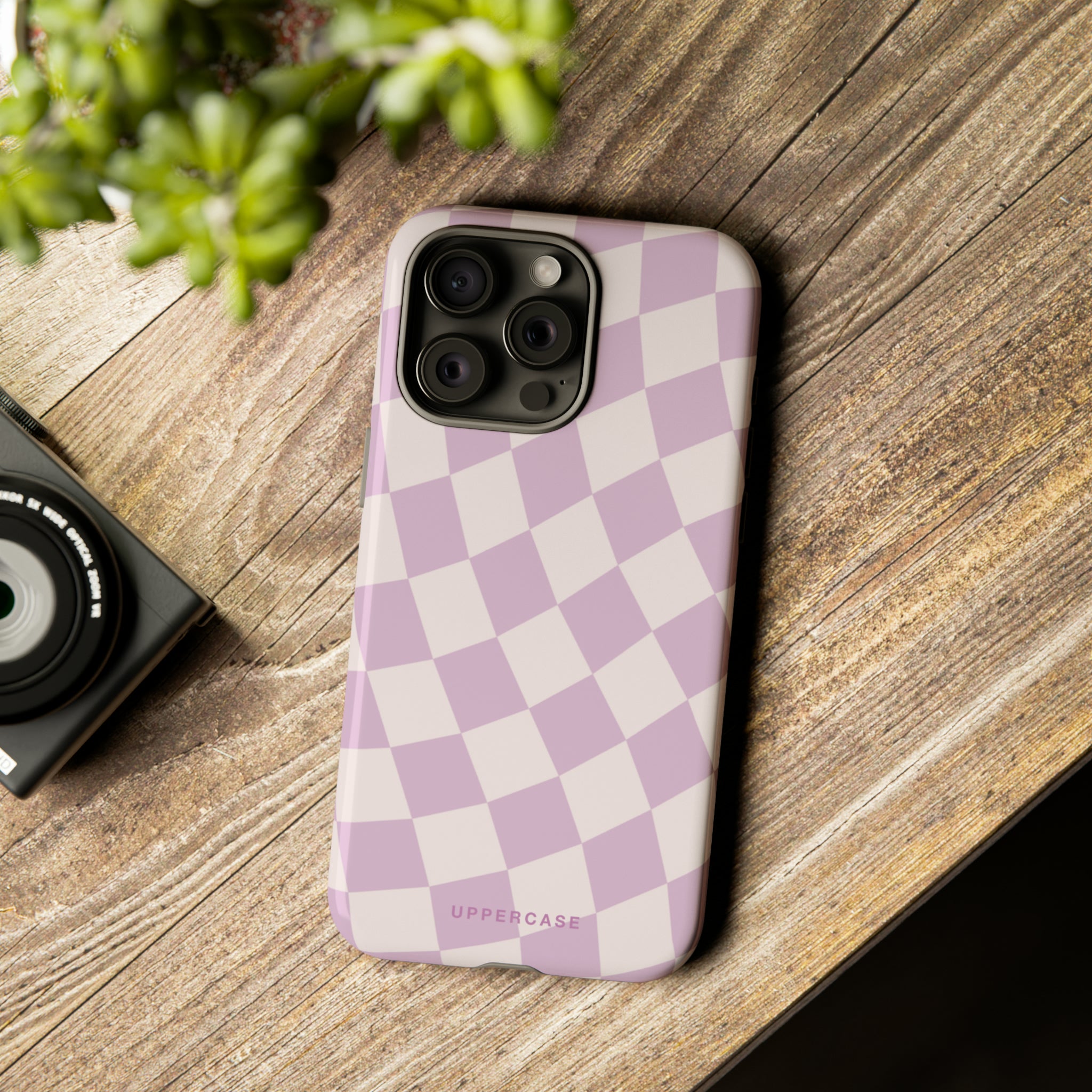 Wavy Check - Powder Pink & Heather Purple - Strong Case