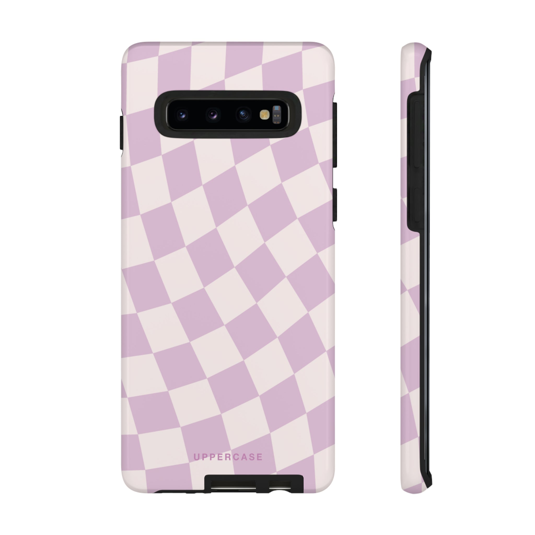 Wavy Check - Powder Pink & Heather Purple - Strong Case