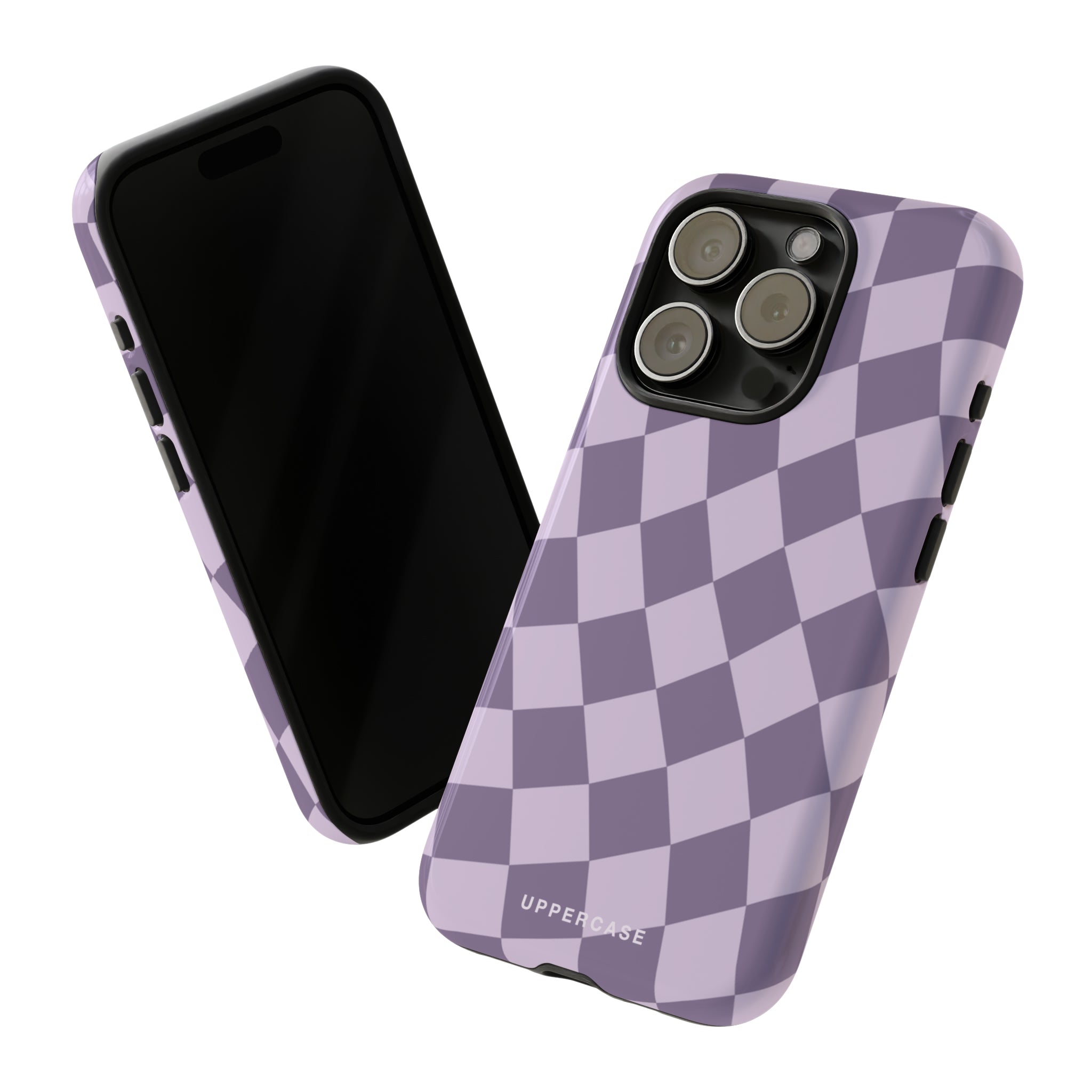 Wavy Check - Lavender and Mauve Purple - Strong Case