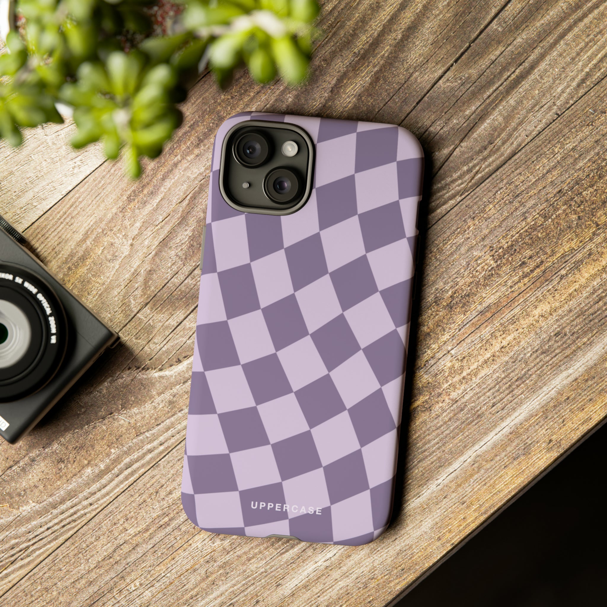 Wavy Check - Lavender and Mauve Purple - Strong Case