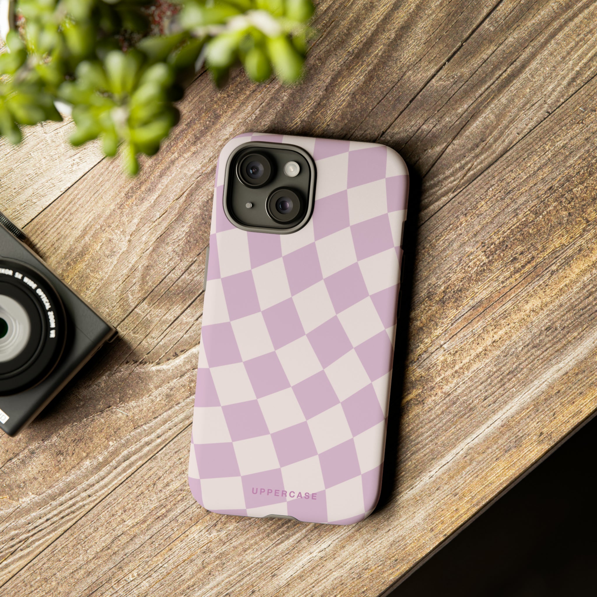 Wavy Check - Powder Pink & Heather Purple - Strong Case