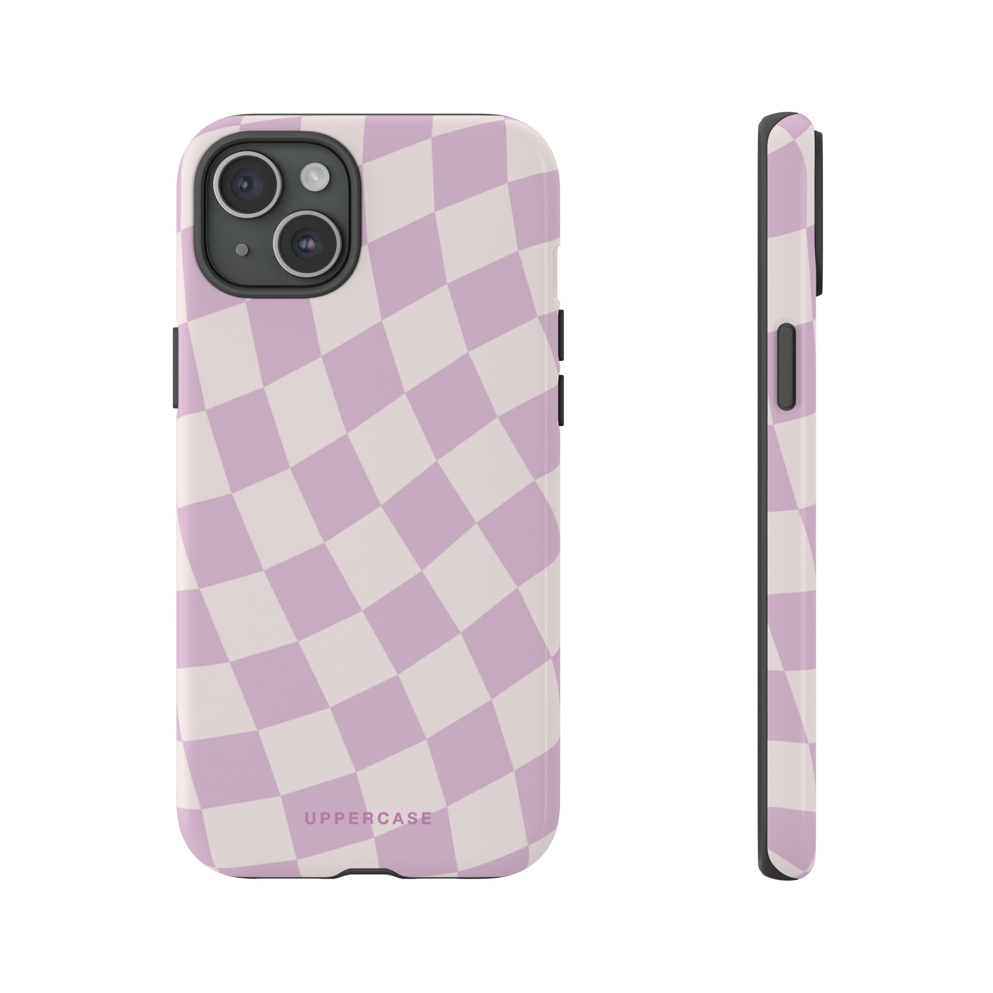 Wavy Check - Powder Pink & Heather Purple - Strong Case