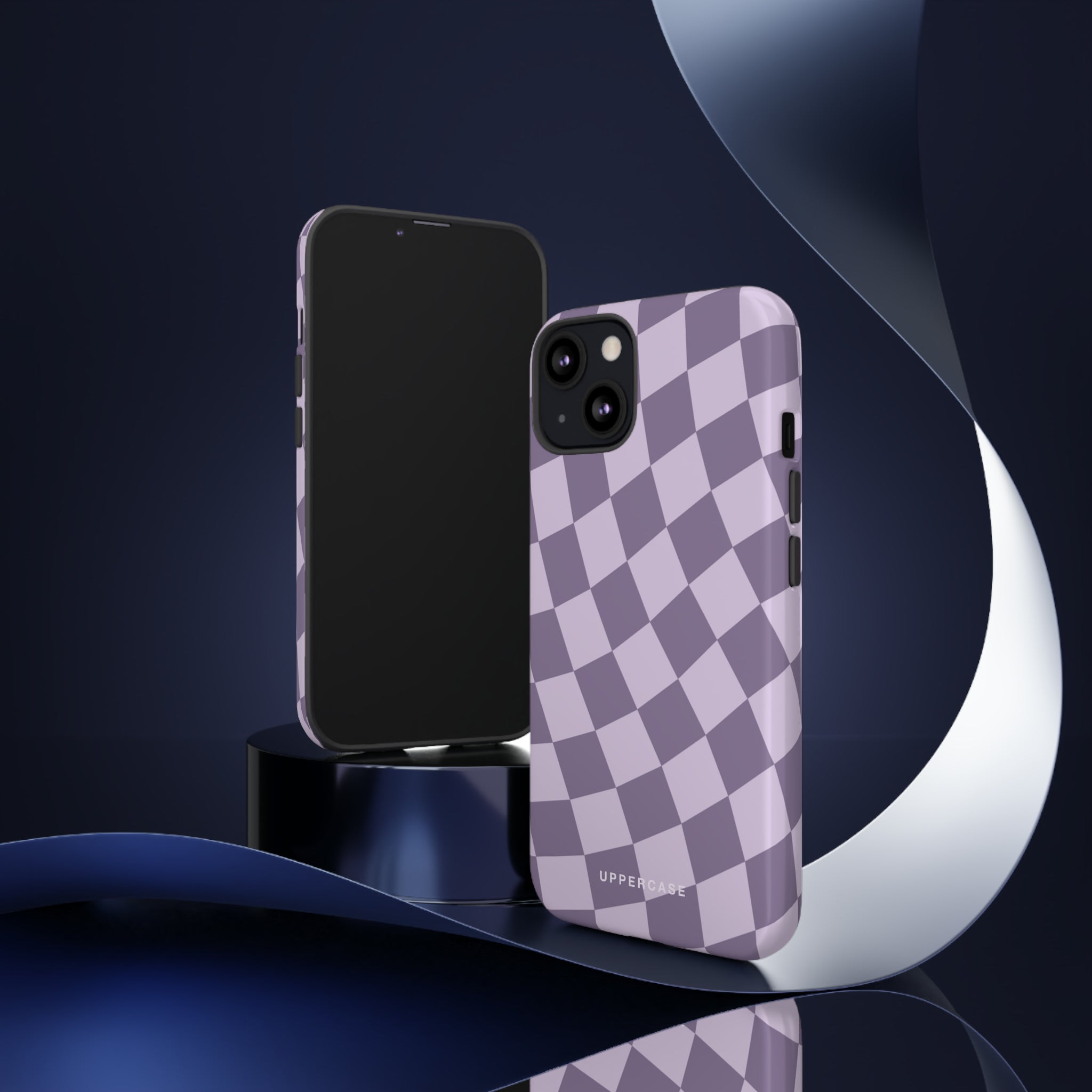 Wavy Check - Lavender and Mauve Purple - Strong Case