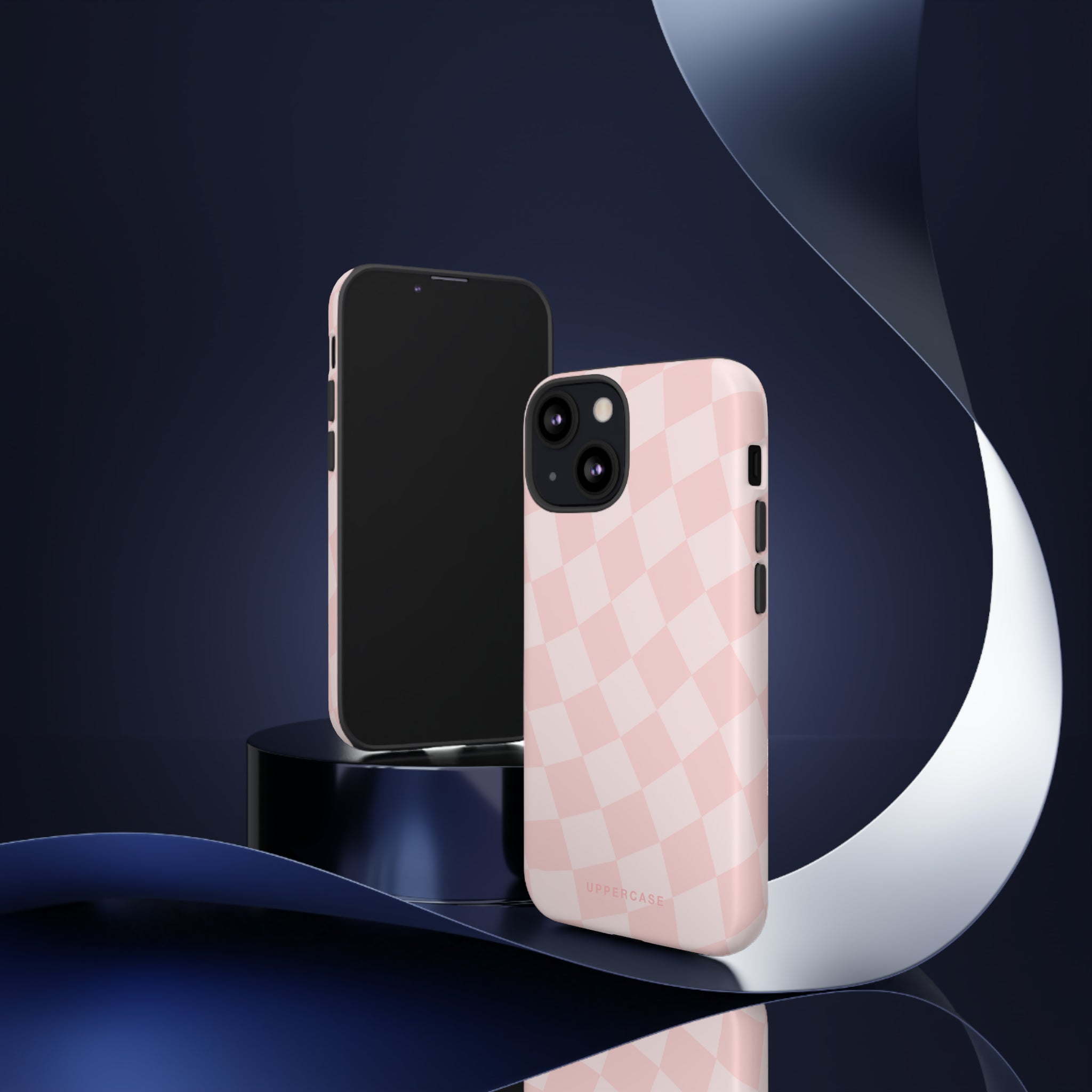 Wavy Check - Baby Pink - Strong Case