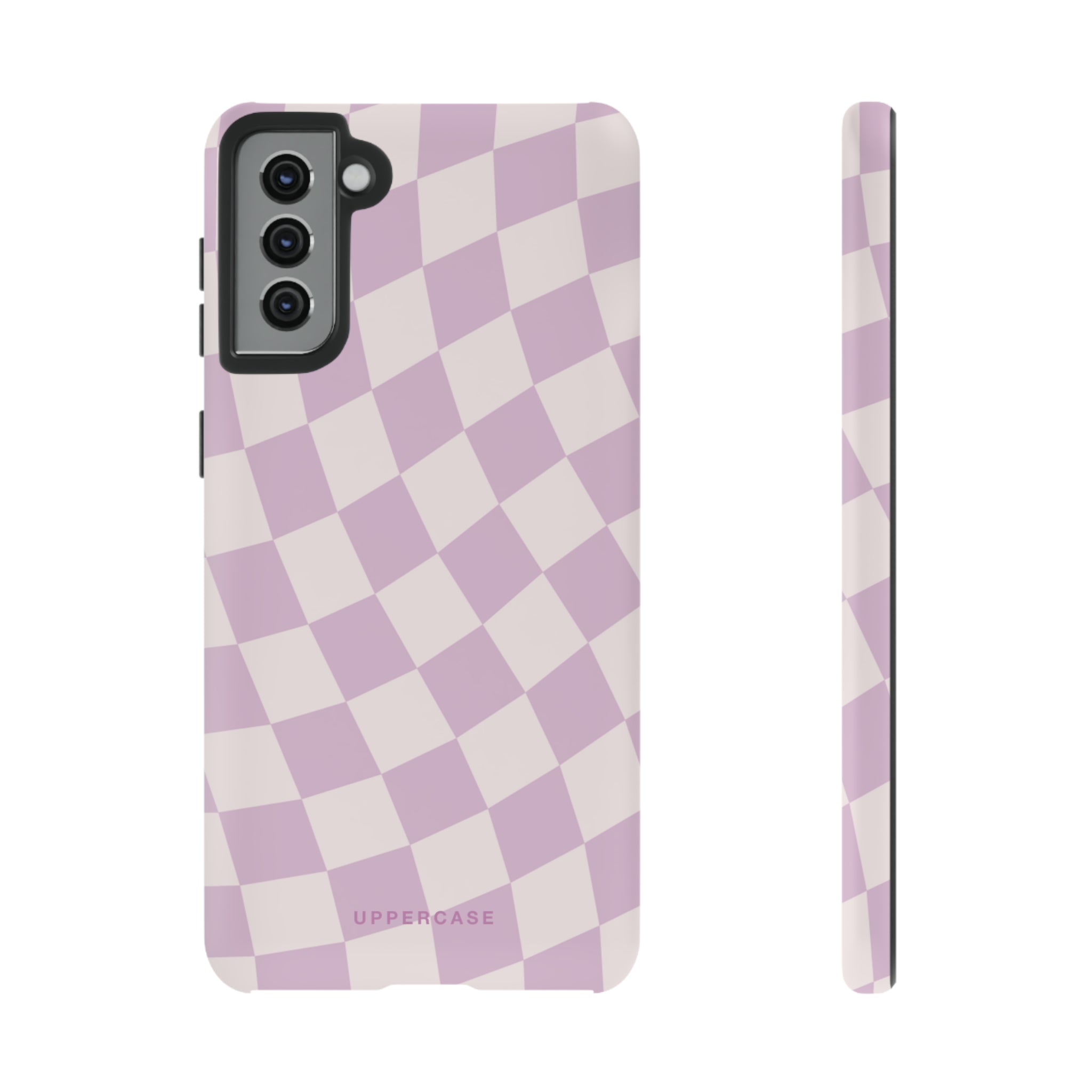 Wavy Check - Powder Pink & Heather Purple - Strong Case