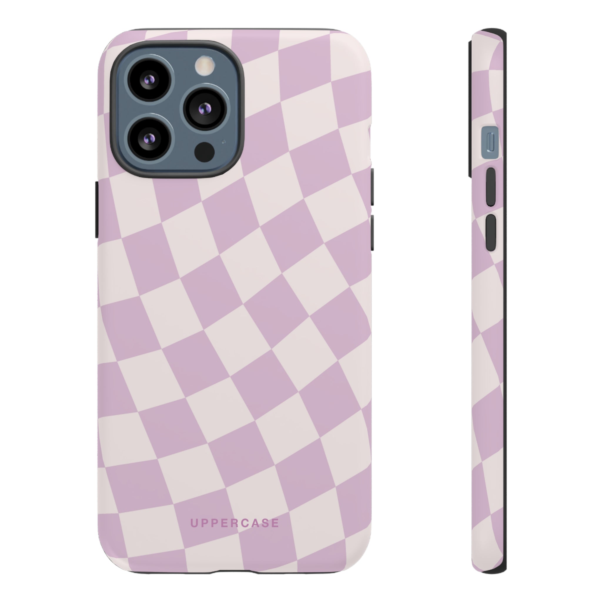 Wavy Check - Powder Pink & Heather Purple - Strong Case