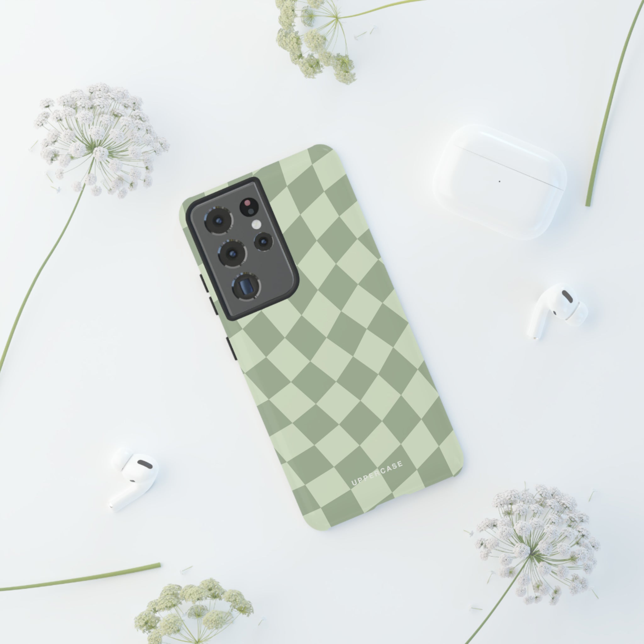 Wavy Check - Sage & Mint - Strong Case