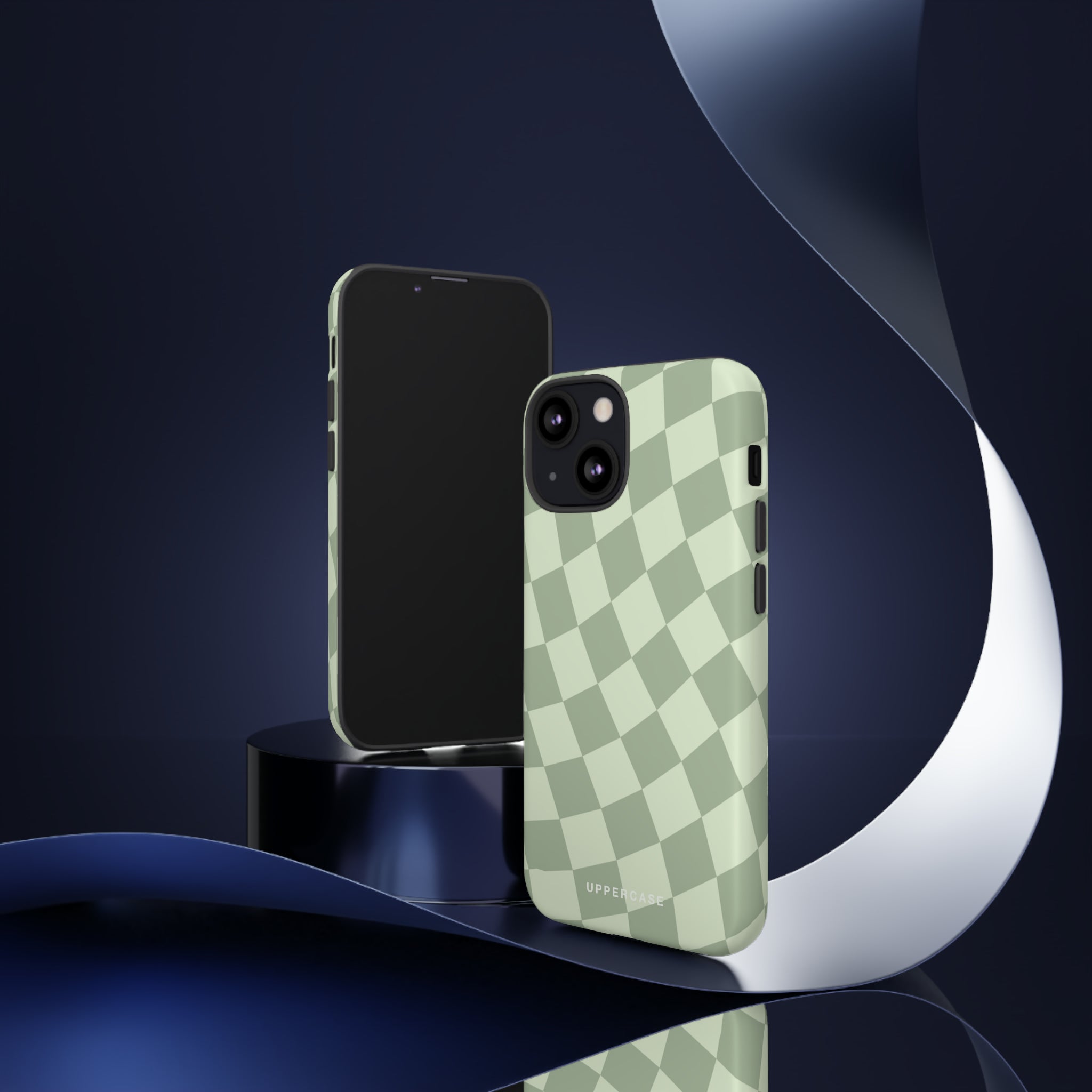 Wavy Check - Sage & Mint - Strong Case