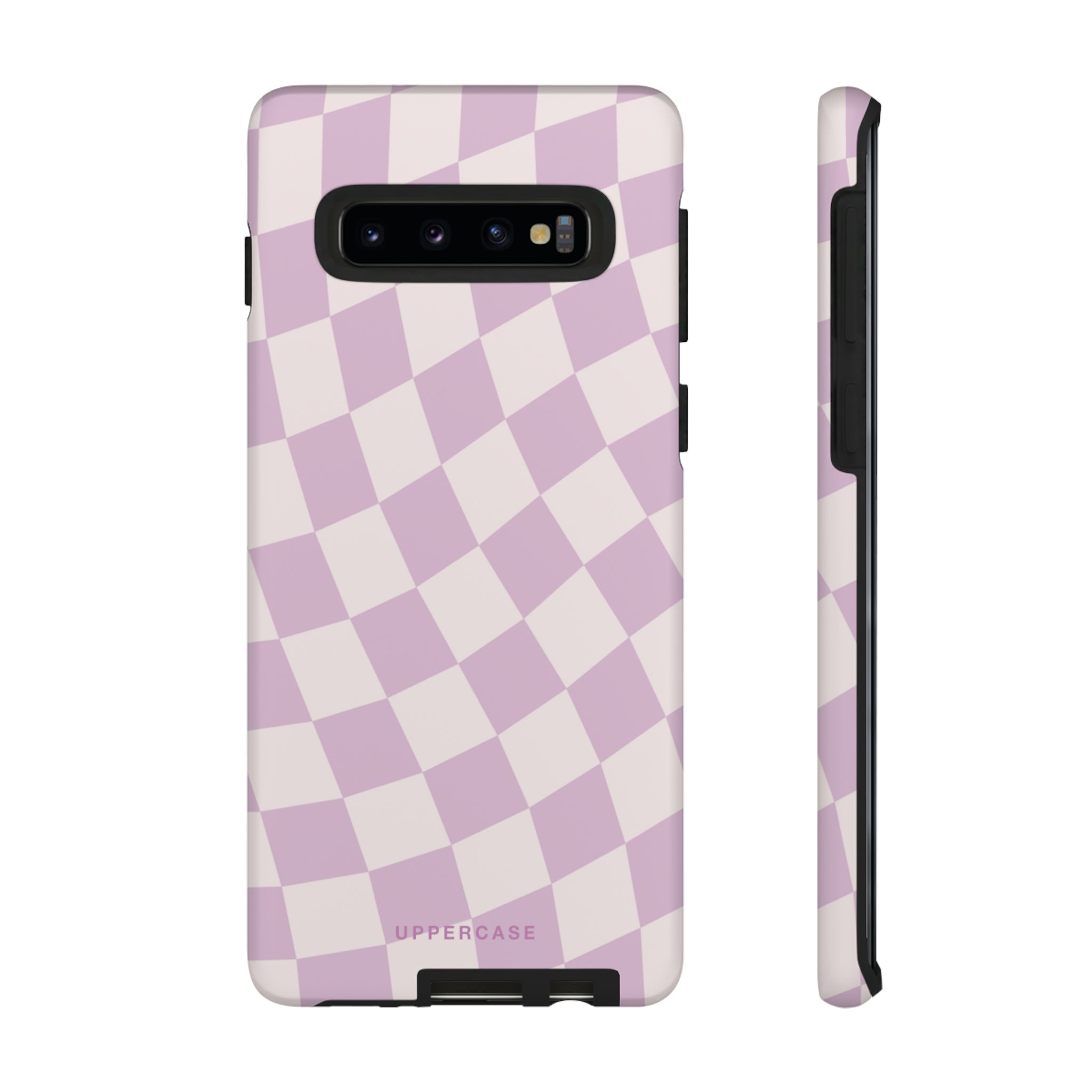 Wavy Check - Powder Pink & Heather Purple - Strong Case