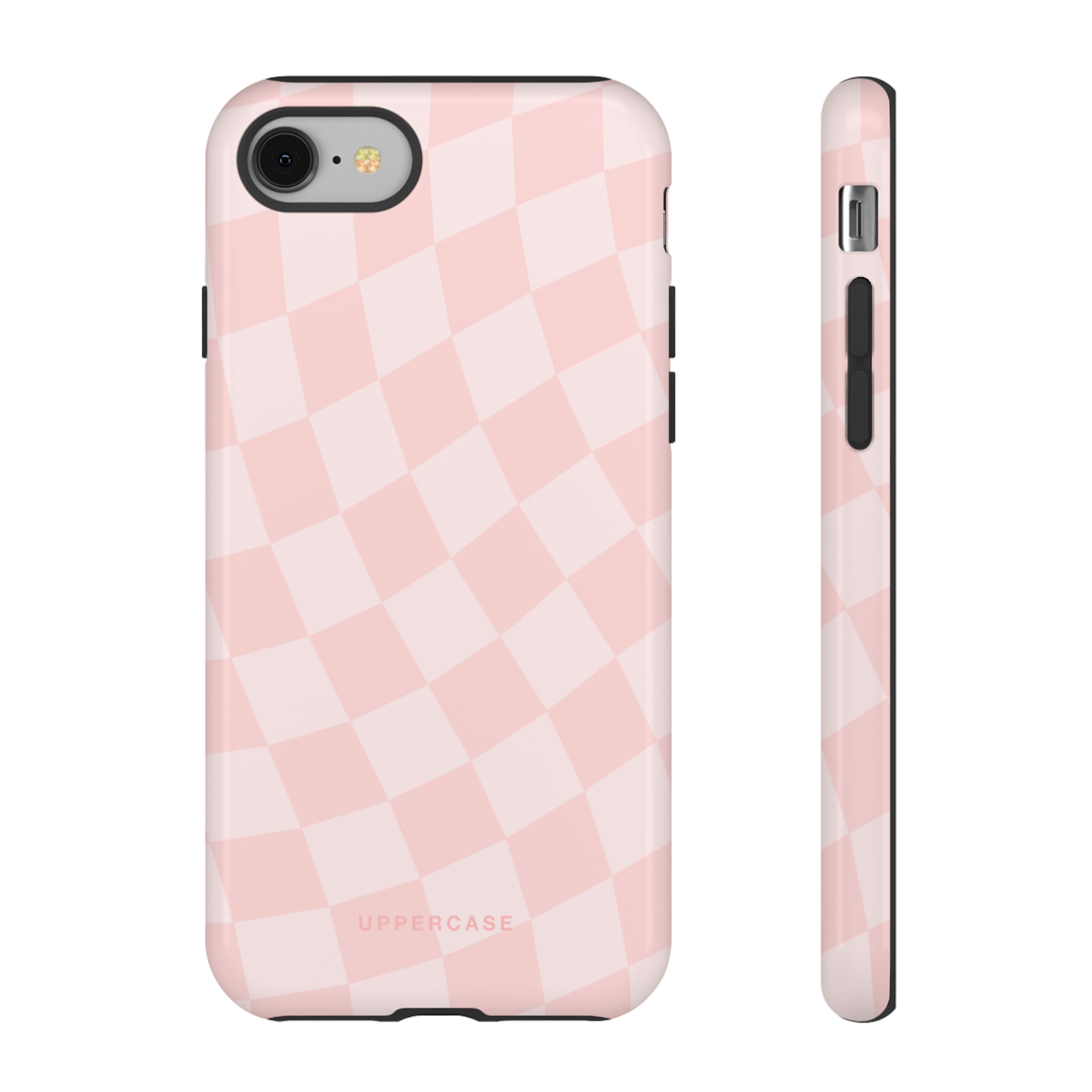 Wavy Check - Baby Pink - Strong Case