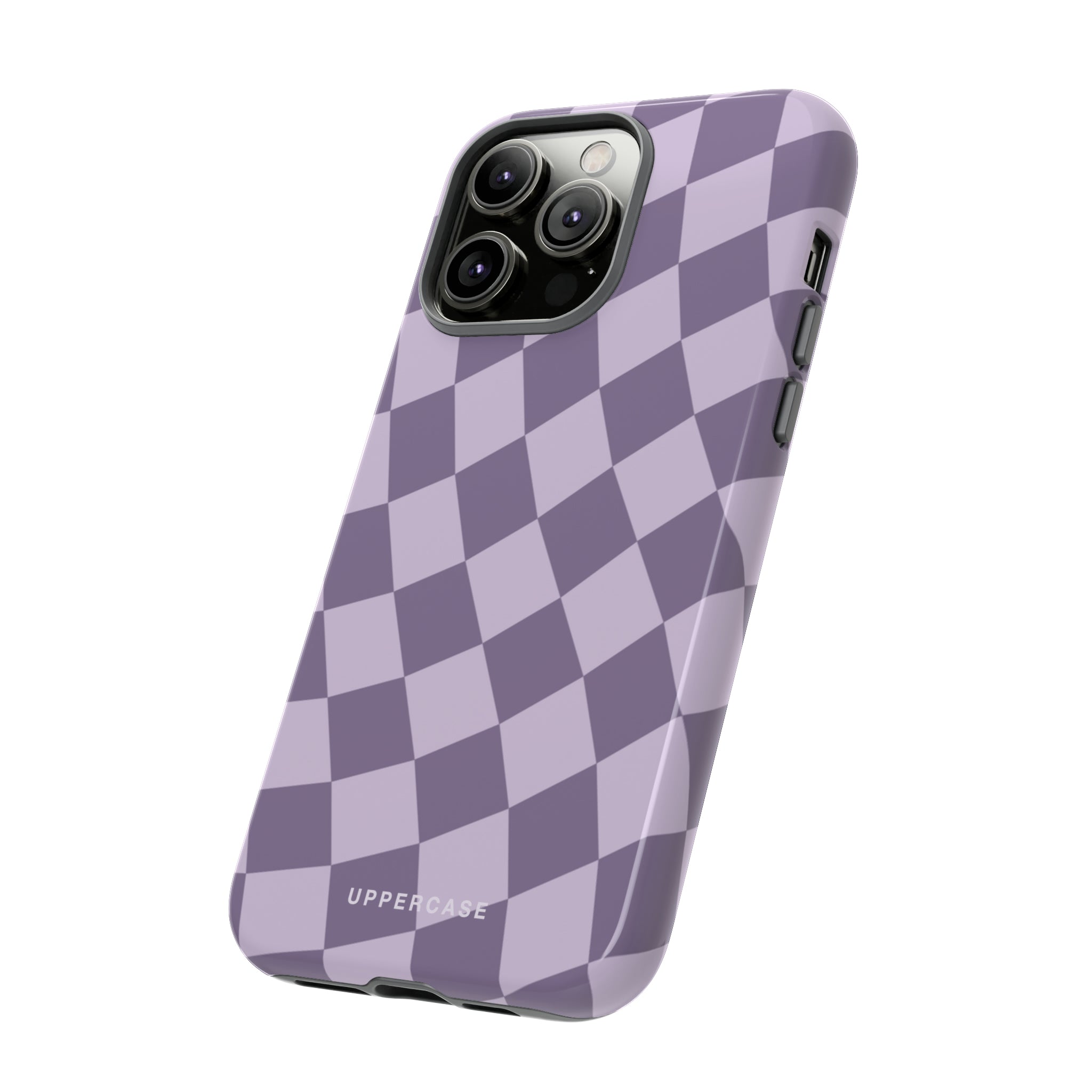 Wavy Check - Lavender and Mauve Purple - Strong Case