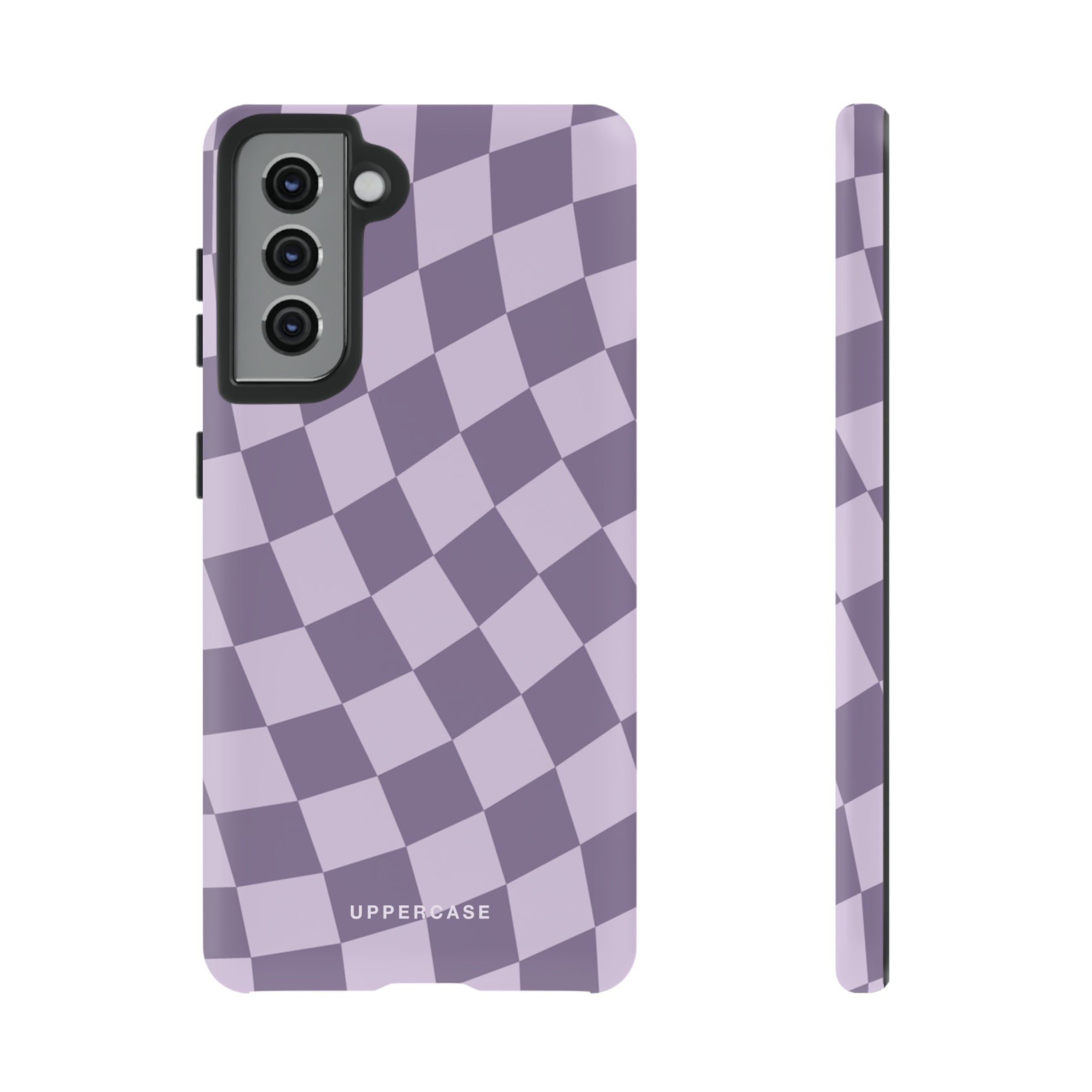 Wavy Check - Lavender and Mauve Purple - Strong Case