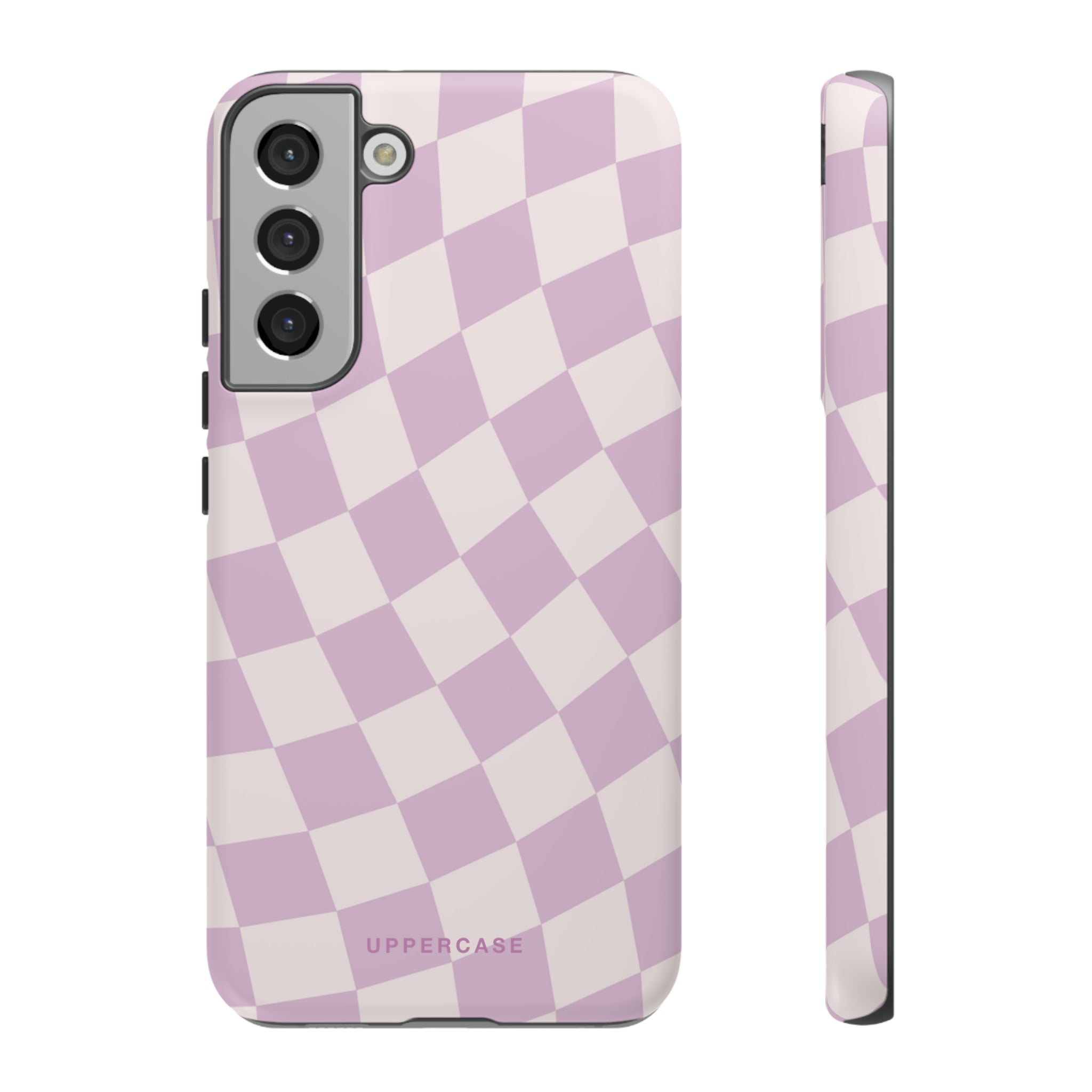 Wavy Check - Powder Pink & Heather Purple - Strong Case