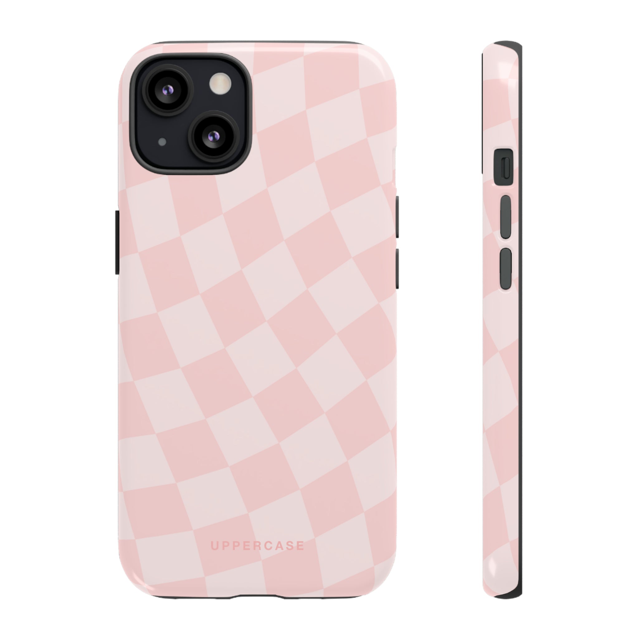 Wavy Check - Baby Pink - Strong Case