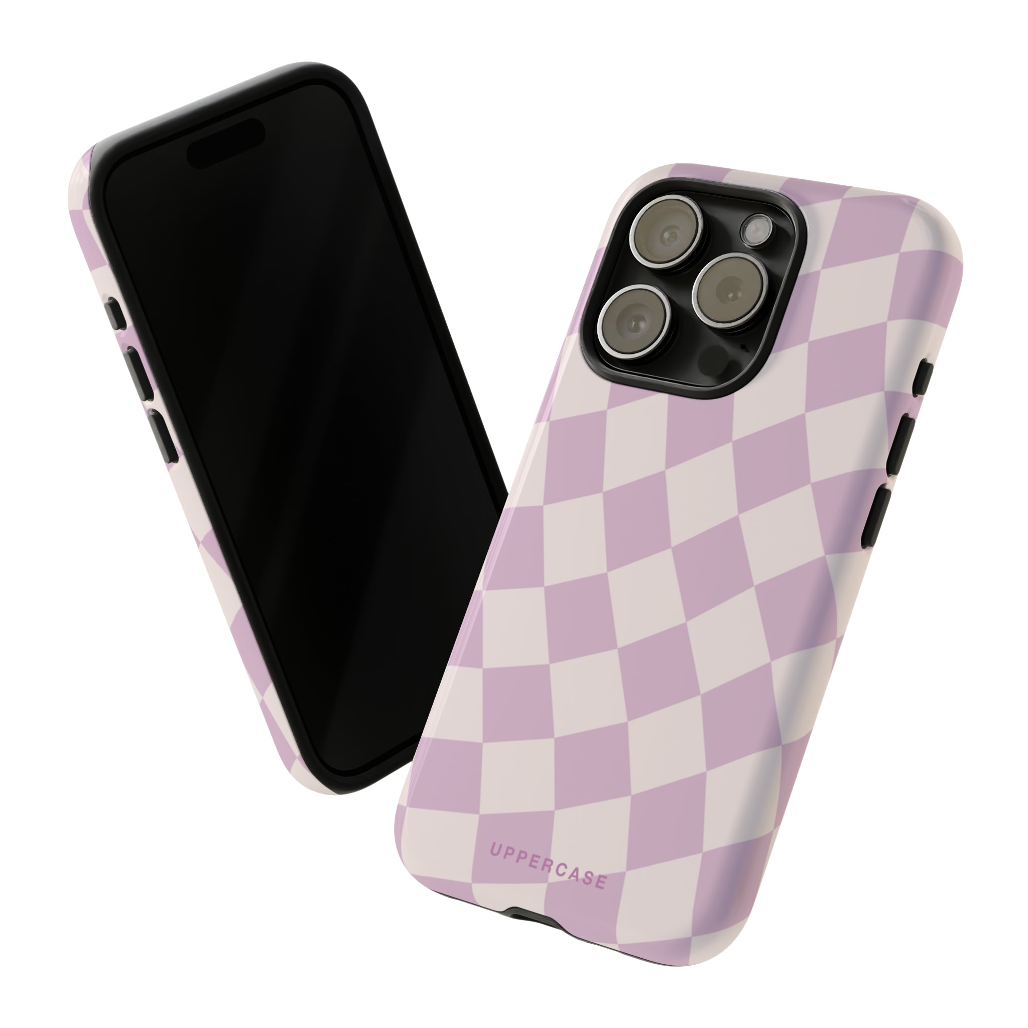 Wavy Check - Powder Pink & Heather Purple - Strong Case