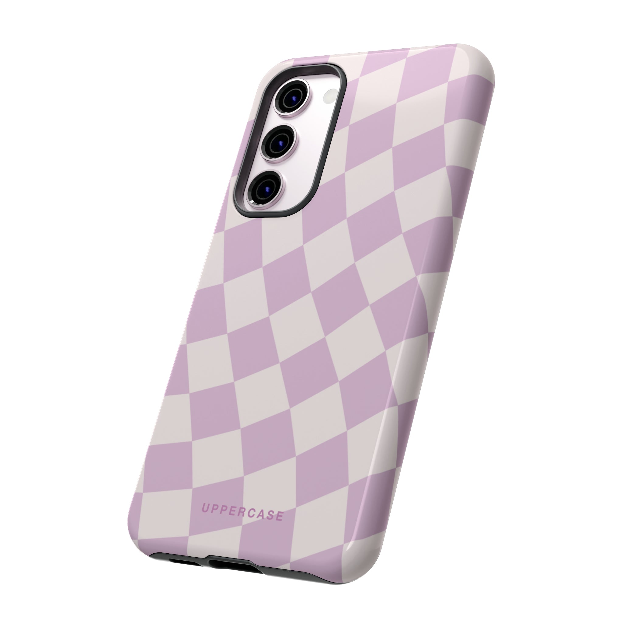 Wavy Check - Powder Pink & Heather Purple - Strong Case