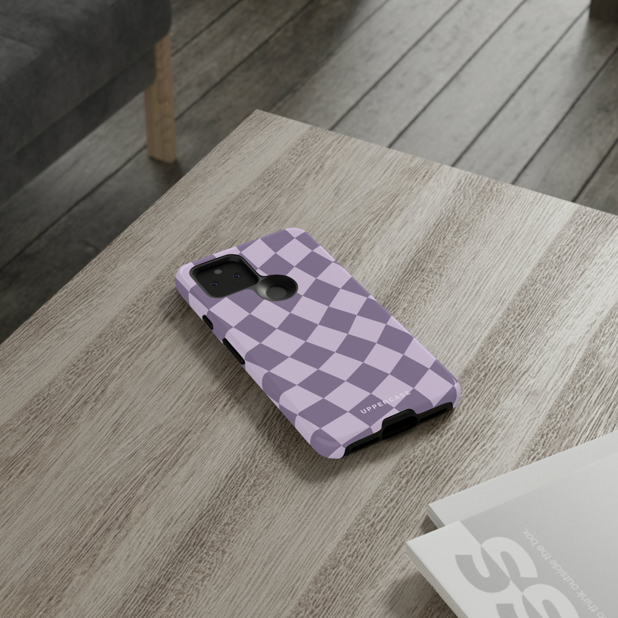 Wavy Check - Lavender and Mauve Purple - Strong Case