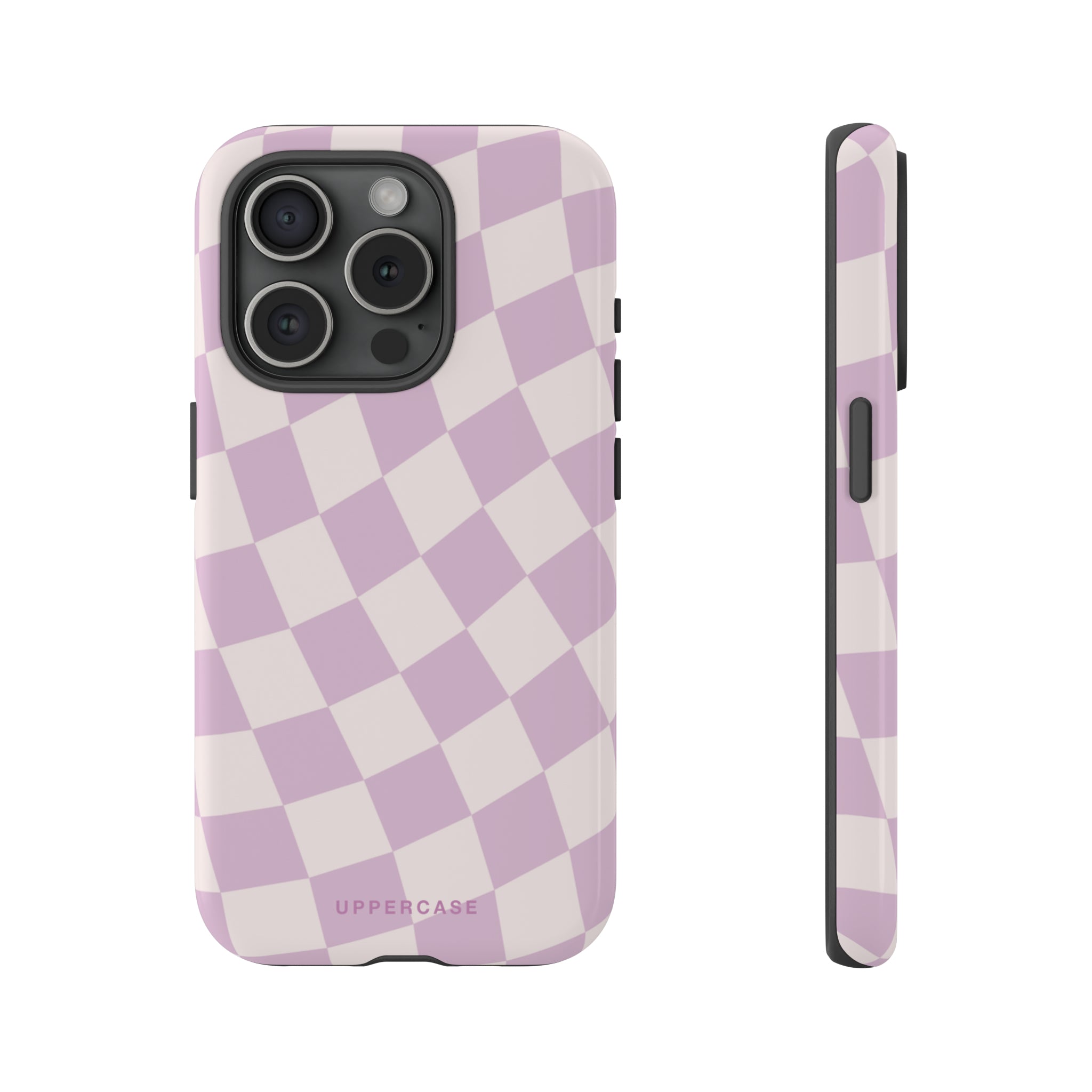 Wavy Check - Powder Pink & Heather Purple - Strong Case