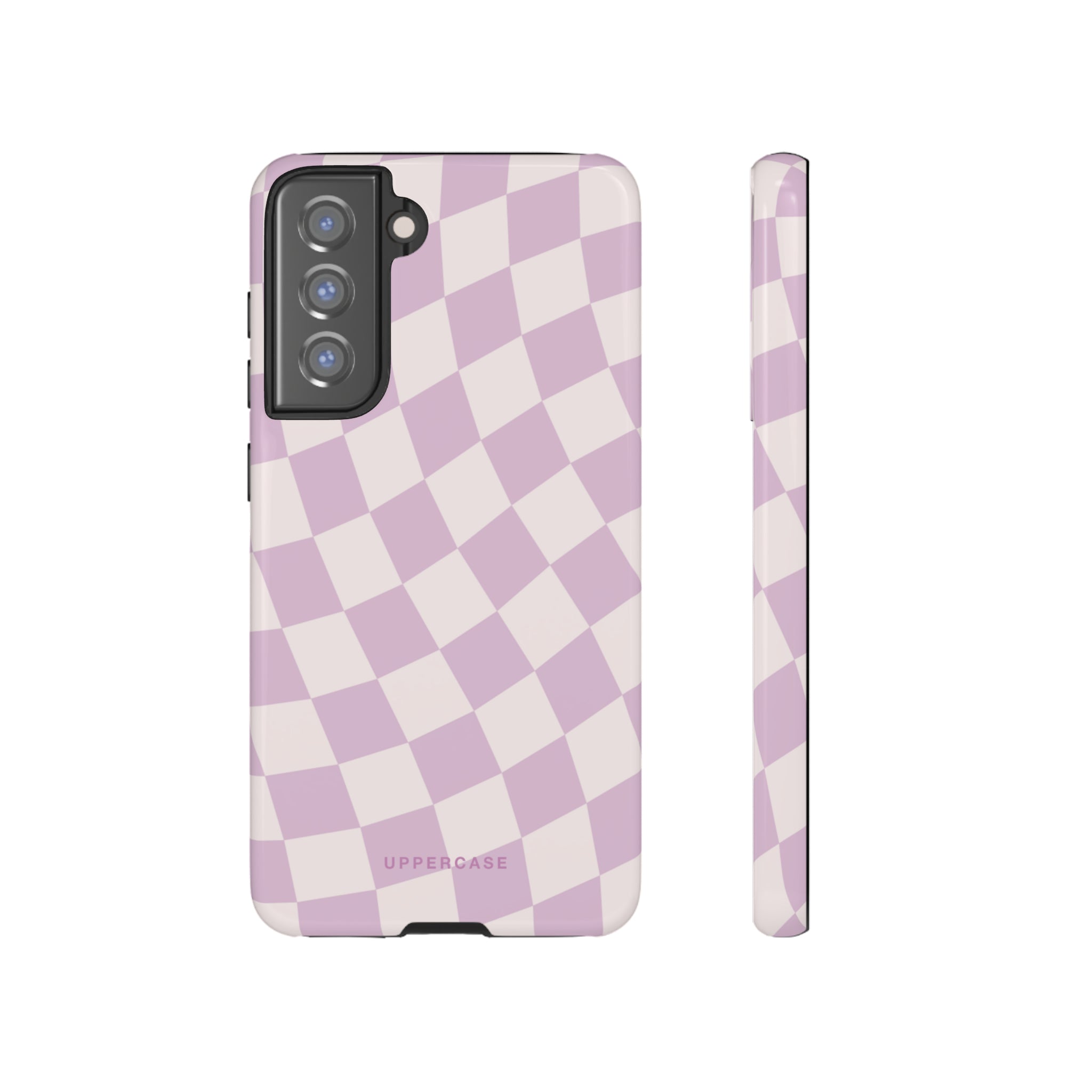 Wavy Check - Powder Pink & Heather Purple - Strong Case