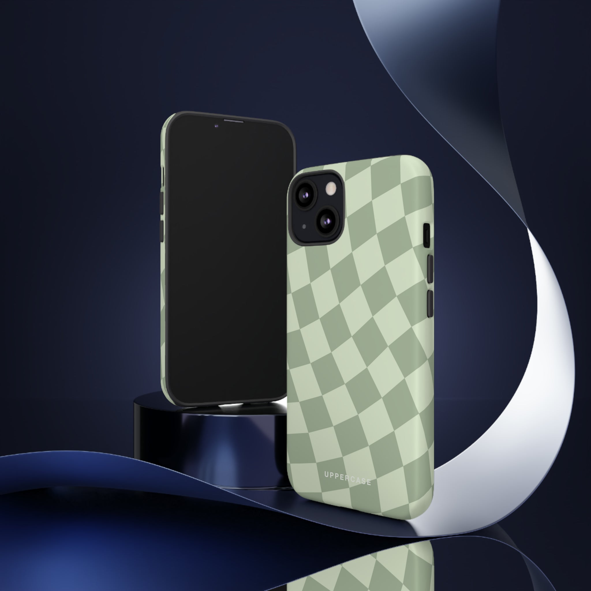 Wavy Check - Sage & Mint - Strong Case