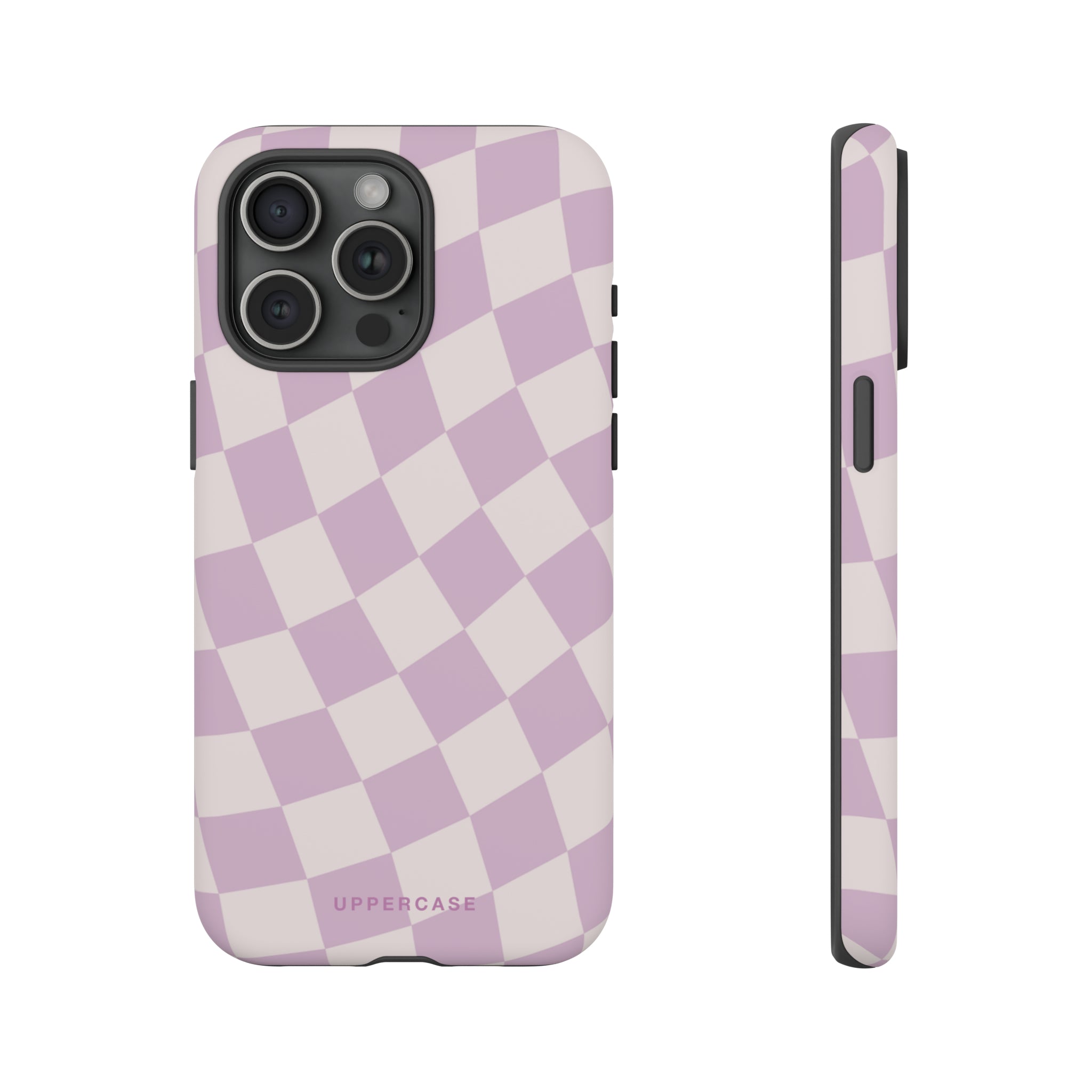 Wavy Check - Powder Pink & Heather Purple - Strong Case