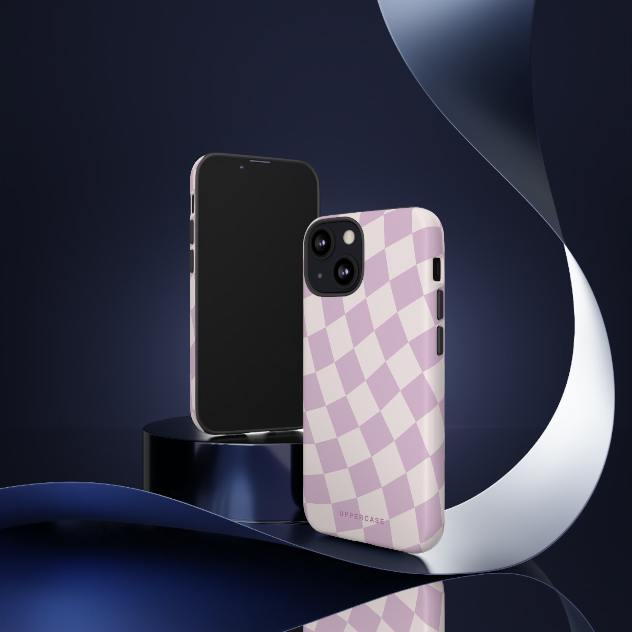 Wavy Check - Powder Pink & Heather Purple - Strong Case