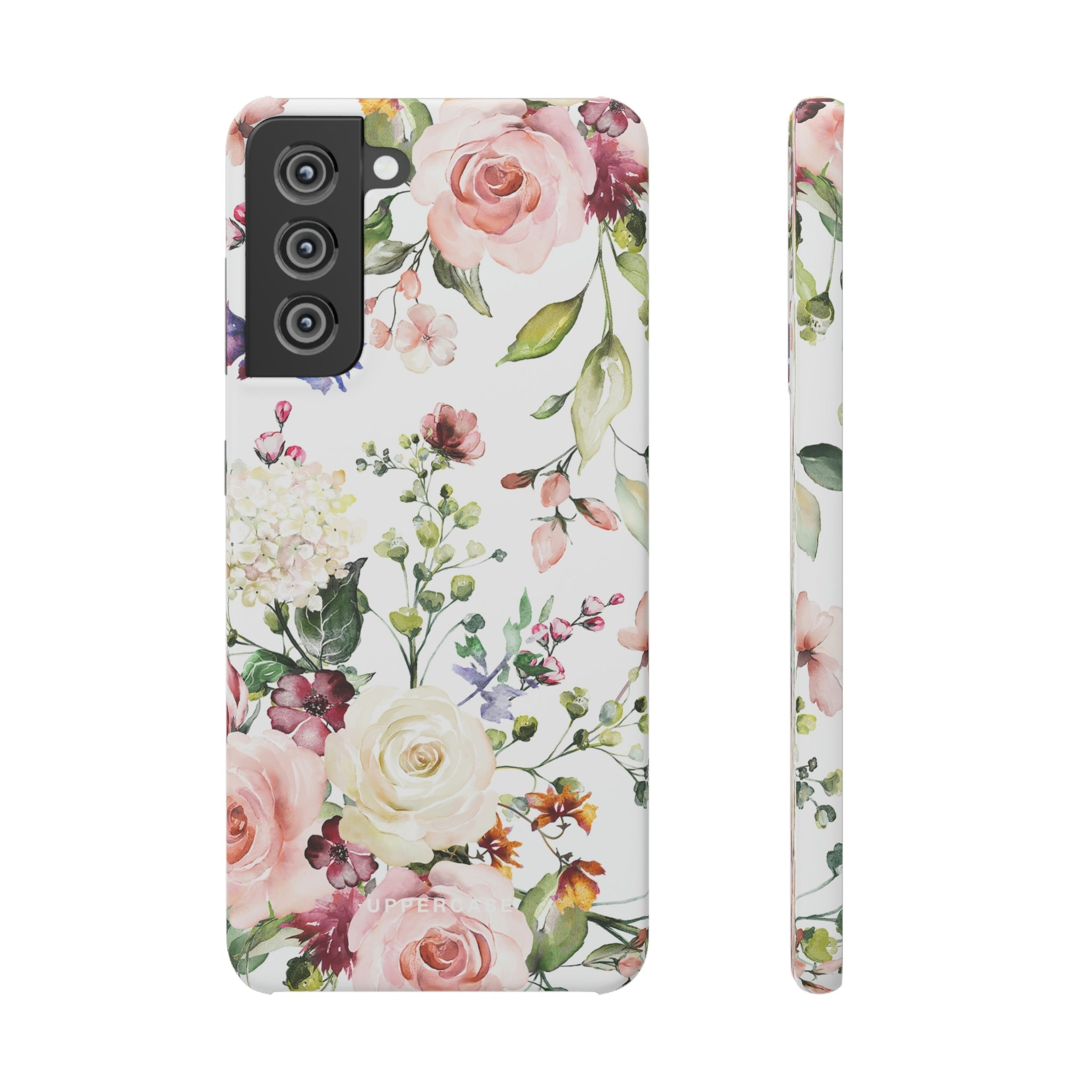Floral Bliss - White - Snap Case