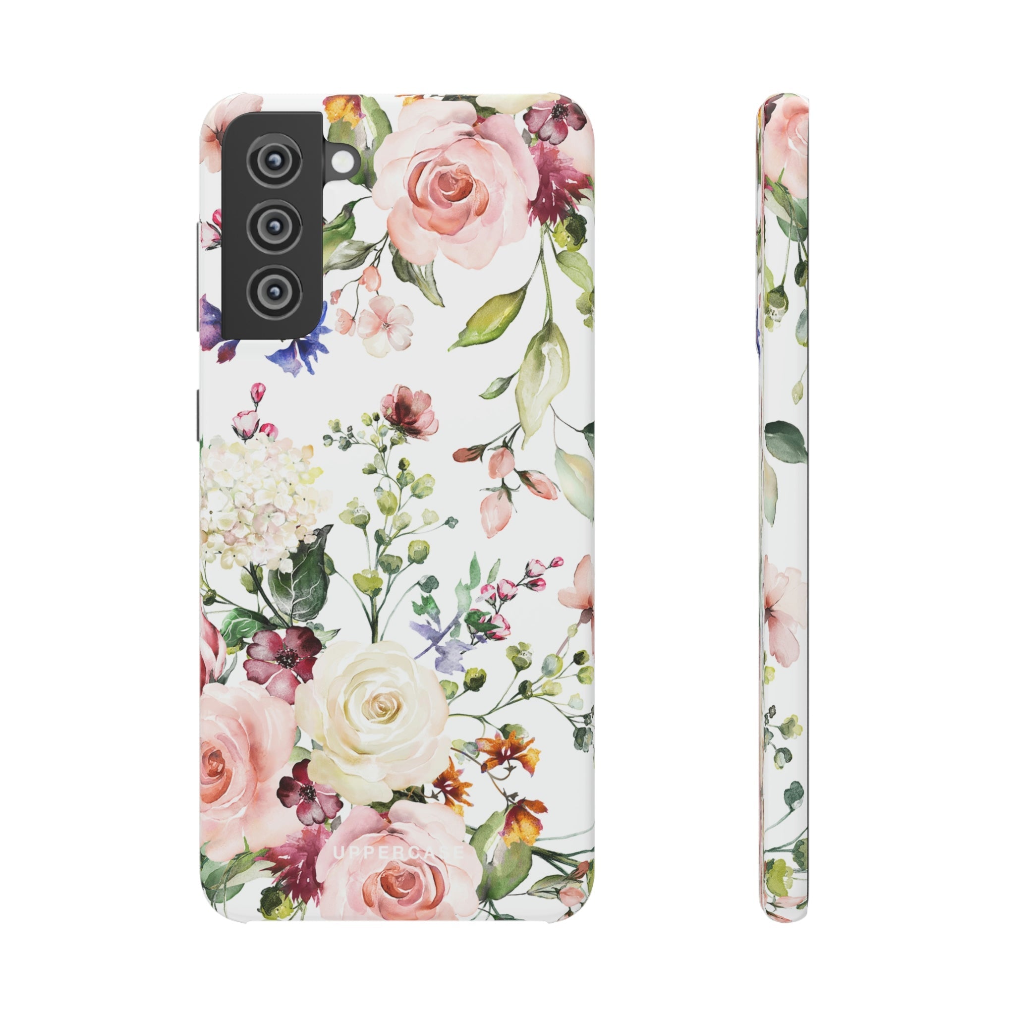 Floral Bliss - White - Snap Case