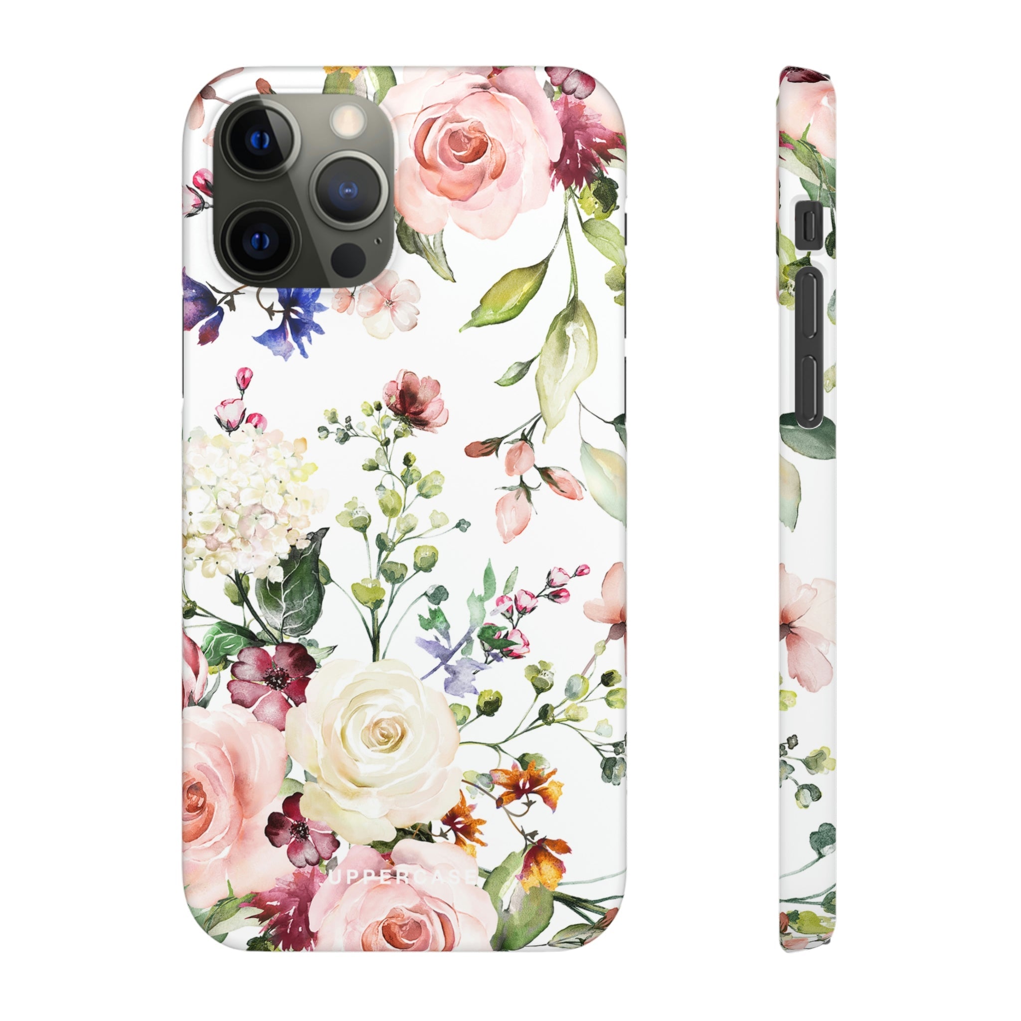 Floral Bliss - White - Snap Case